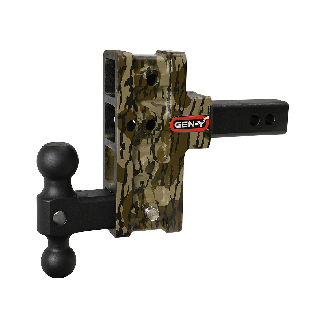 GEN-Y Hitch GH-414-MO - Gen-Y Mega Duty 2in Shank 5in Offset Drop 1.5K TW 10K Hitch w/GH-031 Dual-Ball - Mossy Oak GEN-Y Hitch GH-414-MO - Gen-Y Mega Duty 2in Shank 5in Offset Drop 1.5K TW 10K Hitch w/GH-031 Dual-Ball - Mossy Oak