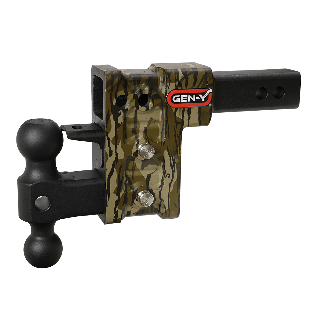 GEN-Y Hitch GH-323-MO - Gen-Y Mega Duty 2in Shank 5in Drop 1.5K TW 10K Hitch w/GH-031 Dual-Ball/GH-032 Pintle - Mossy Oak