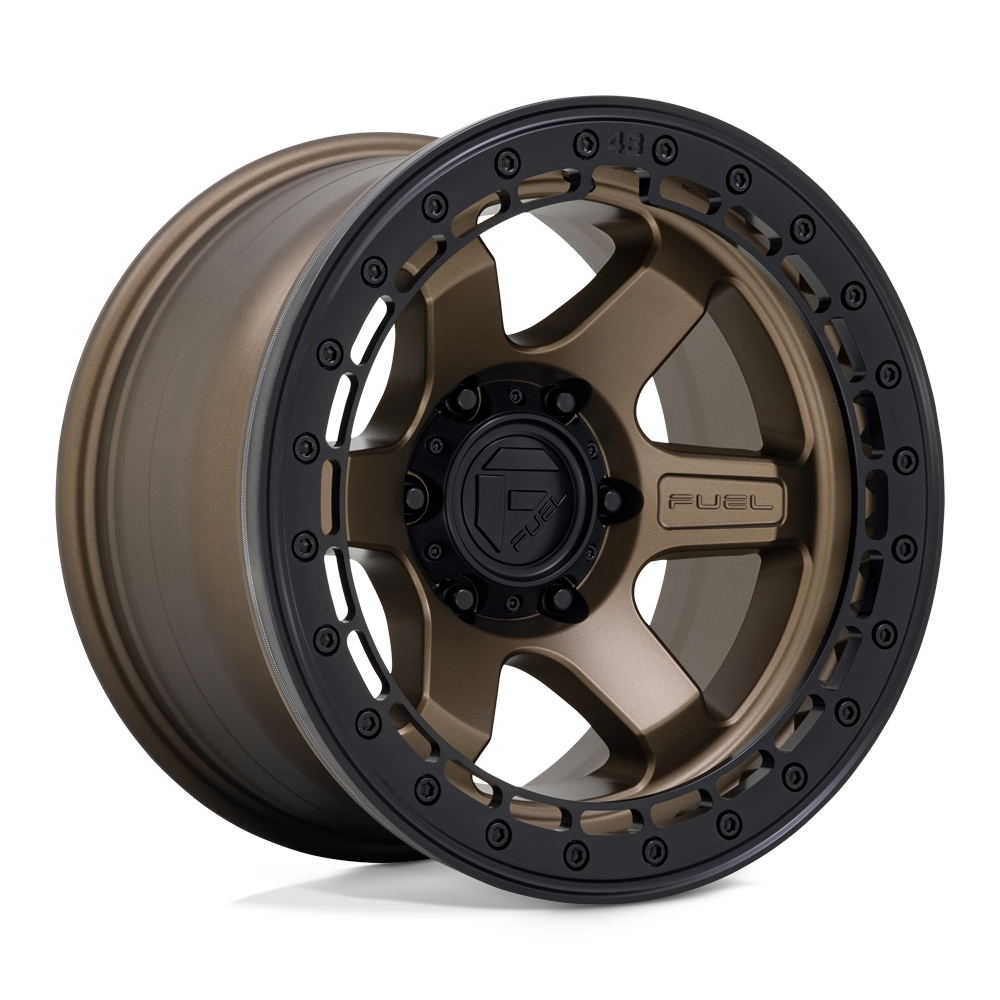 Fuel Wheels D12417858947 - D124 Block Beadlock 17X8.5 Matte Bronze With Matte Black Ring Fuel Wheels D12417858947 - D124 Block Beadlock 17X8.5 Matte Bronze With Matte Black Ring