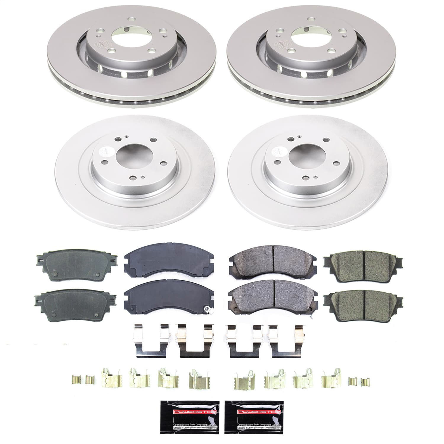 PowerStop CRK8609 - Power Stop 18-20 Mitsubishi Outlander PHEV Front and Rear Z17 Coated Brake Kit PowerStop CRK8609 - Power Stop 18-20 Mitsubishi Outlander PHEV Front and Rear Z17 Coated Brake Kit