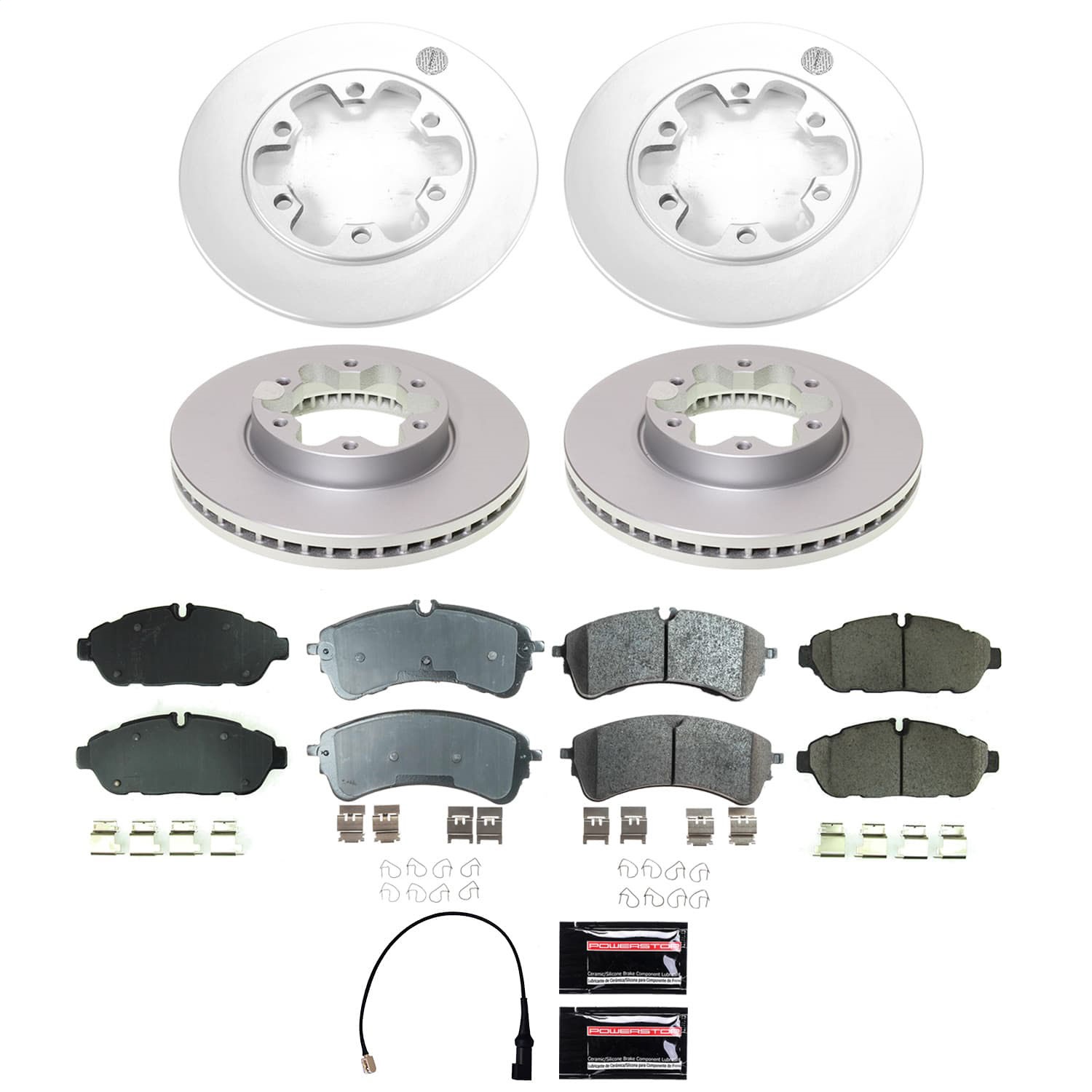 PowerStop CRK8998 - Power Stop 2021 Ford Transit-150 Front and Rear Z17 Coated Brake Kit