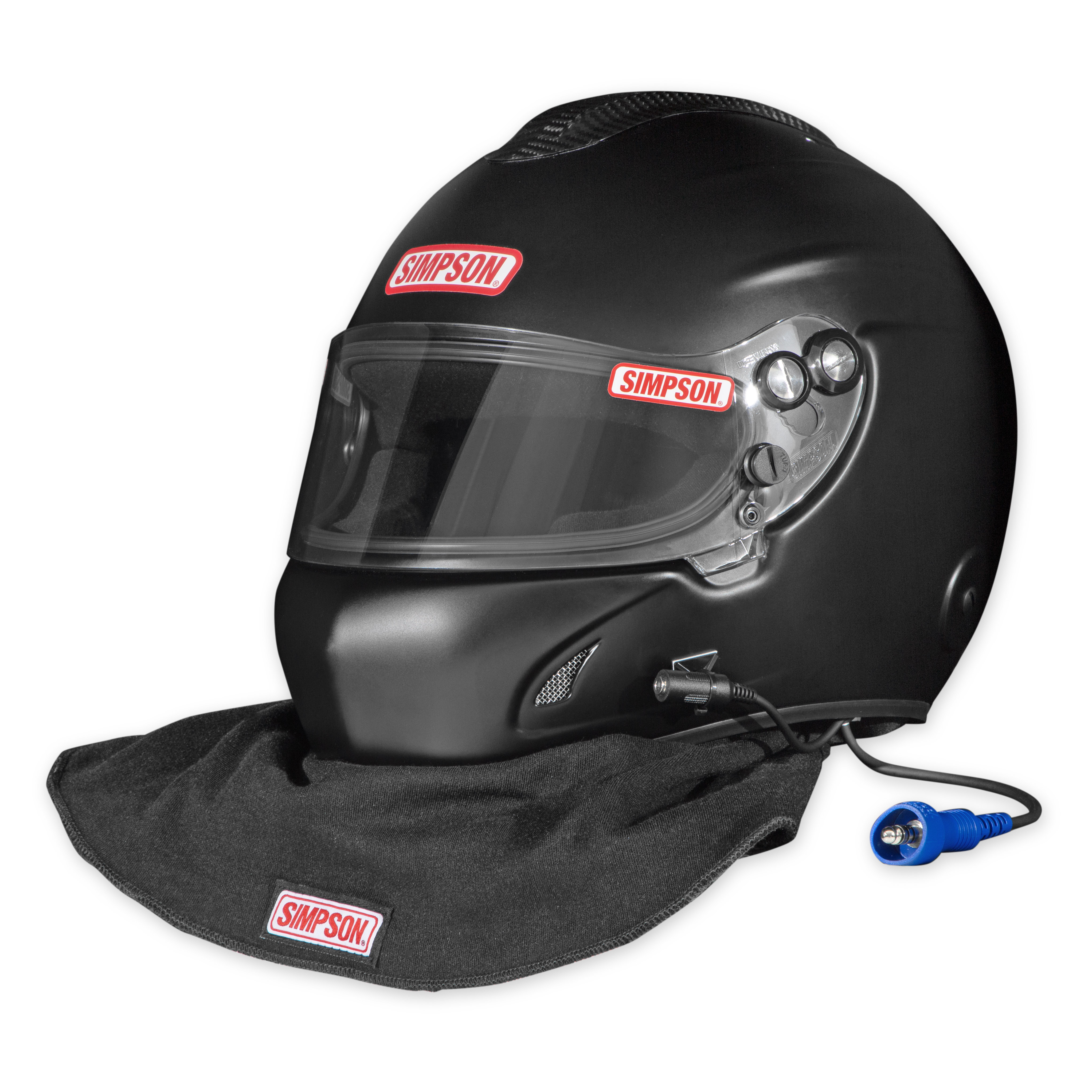 Simpson Safety 7890048 - Simpson Racing Desert Devil 3.0 Helmet MATTE Black XLRG