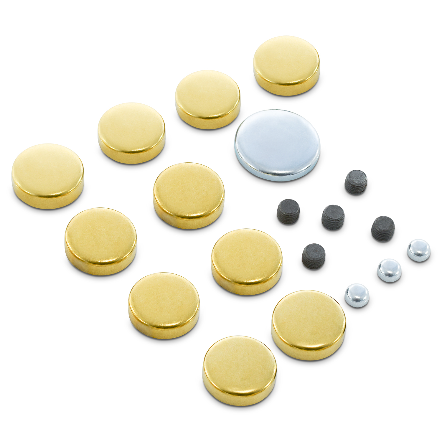 Proform 66551 - Brass Freeze Plug Kit For Small Block Chevy 400 Engines All Sizes Included