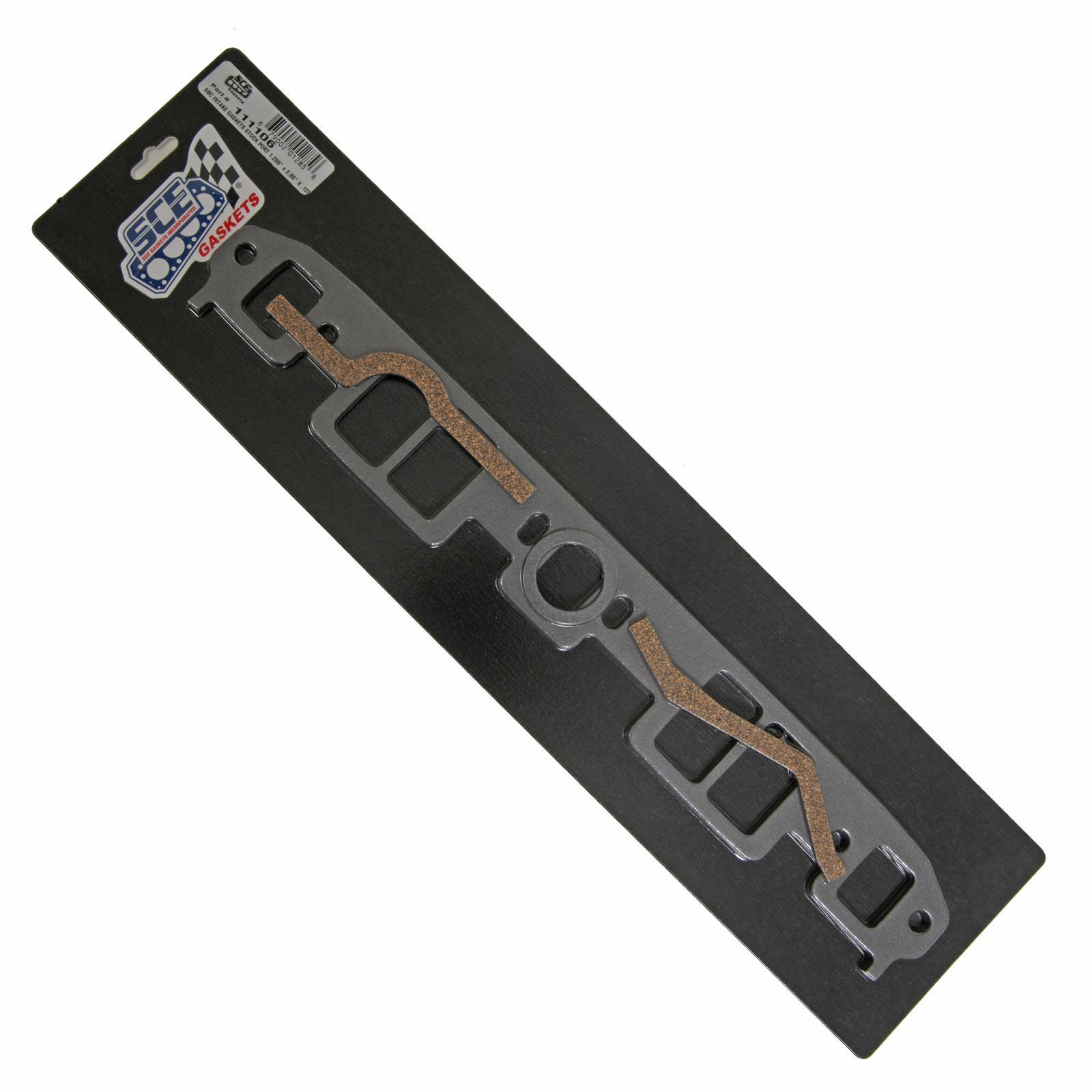 SCE Gaskets 111106 - SBC 23DEG STOCK PORT .125 THCK INTAKE GSKTS