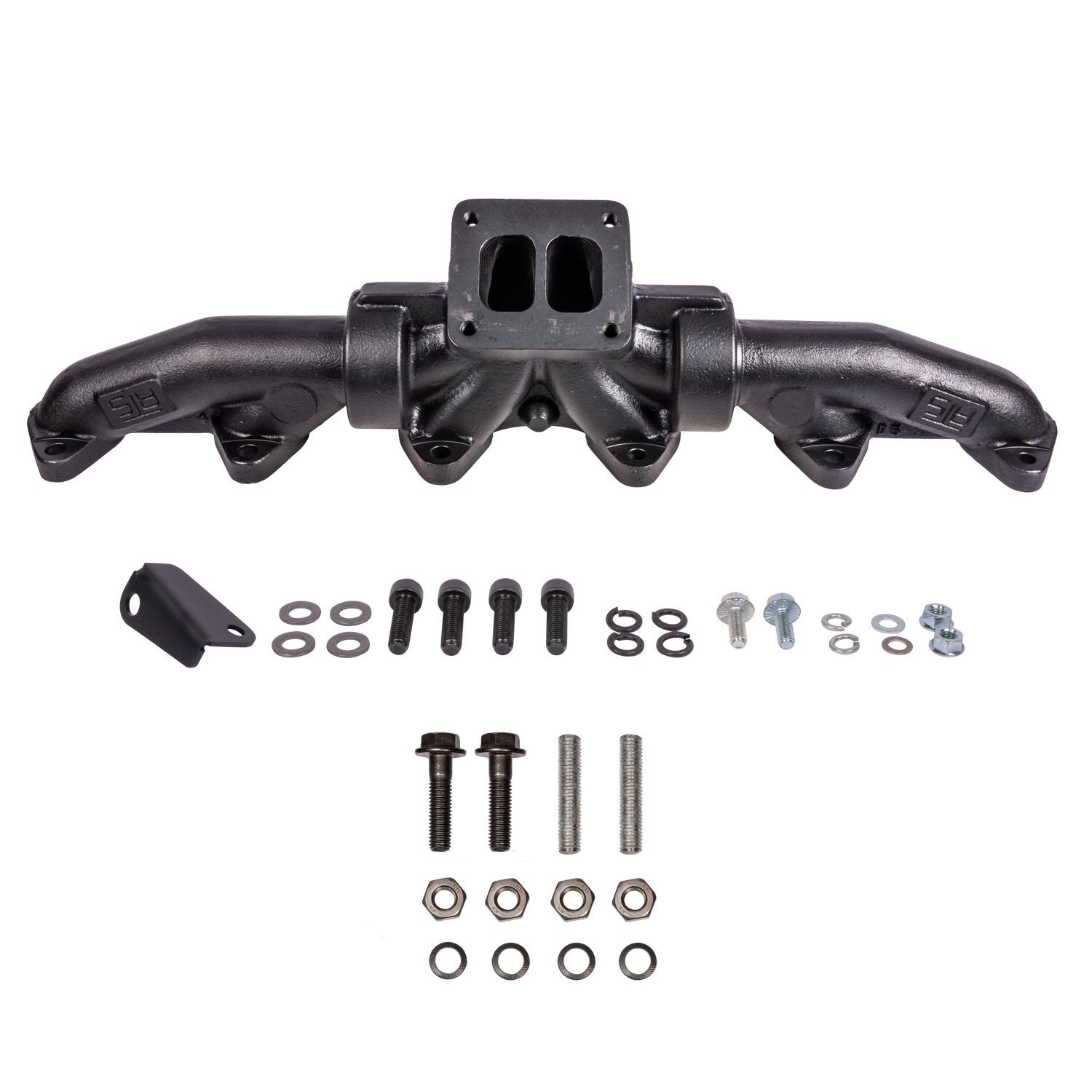 ATS Diesel 204-911-2164 - Pulse Flow Exhaust Manifold Kit Fits 94-Early 1998 5.9L Cummins 3-Pc T4 With Turbo Flange Hardware ATS