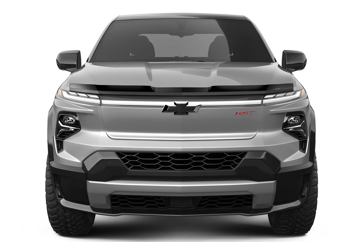 Auto Ventshade (AVS) 322215 - 2024 Chevrolet Silverado EV Aeroskin Low Profile Acrylic Hood Shield - Smoke Auto Ventshade (AVS) 322215 - 2024 Chevrolet Silverado EV Aeroskin Low Profile Acrylic Hood Shield - Smoke