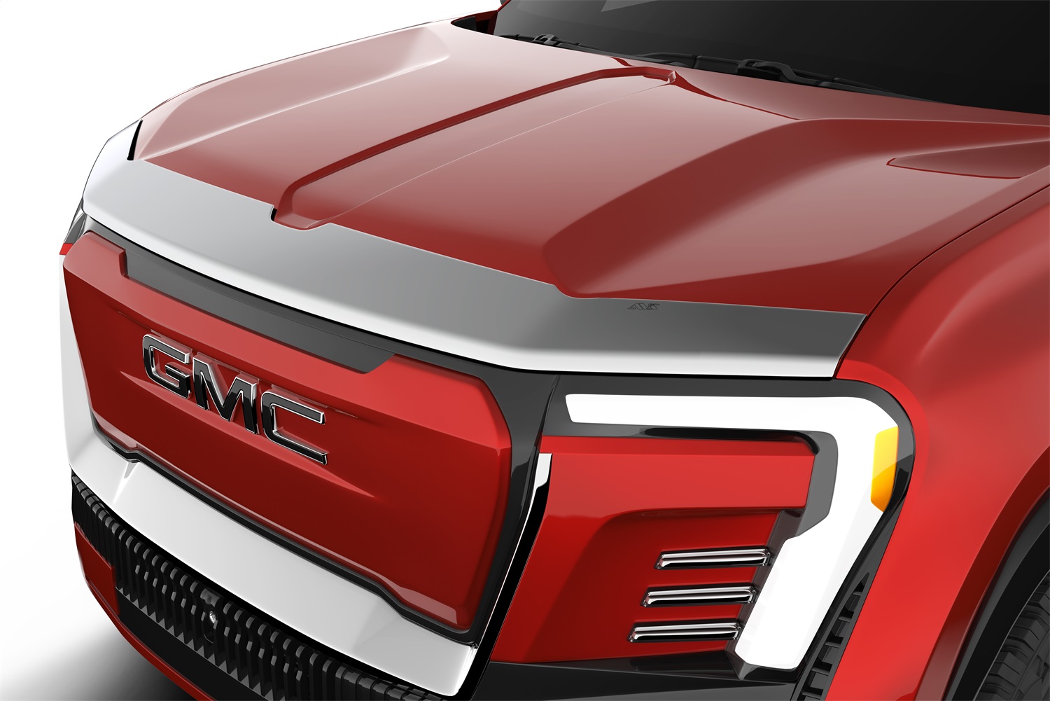 Auto Ventshade (AVS) 622228 - 2024 GMC Sierra EV Aeroskin Low Profile Hood Shield - Chrome Auto Ventshade (AVS) 622228 - 2024 GMC Sierra EV Aeroskin Low Profile Hood Shield - Chrome