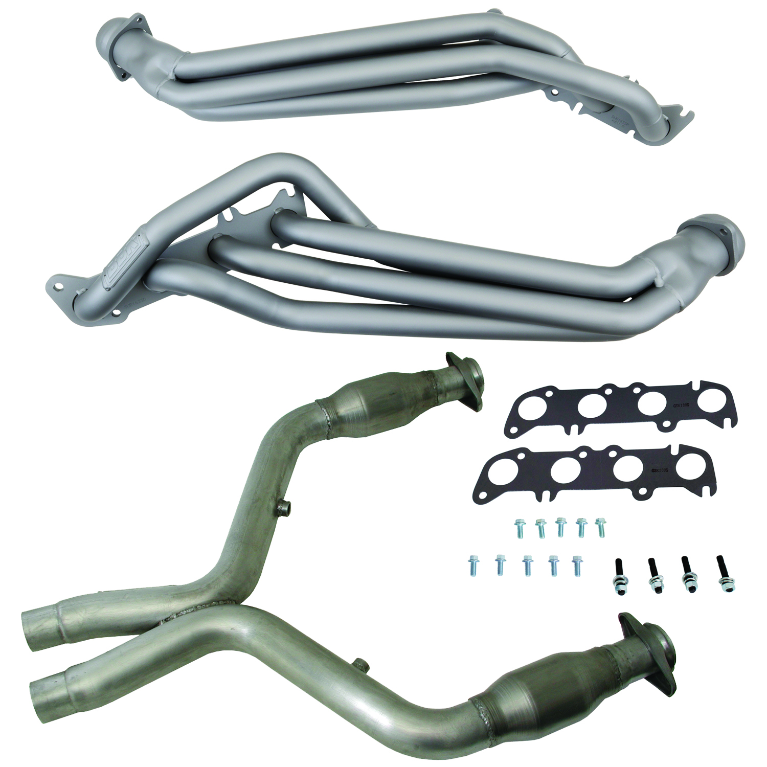 BBK 16331 - 11-14 Ford Mustang GT 1-3/4 Long Tube Headers w/High Flow Catted X-Pipe (Ti Ceramic)