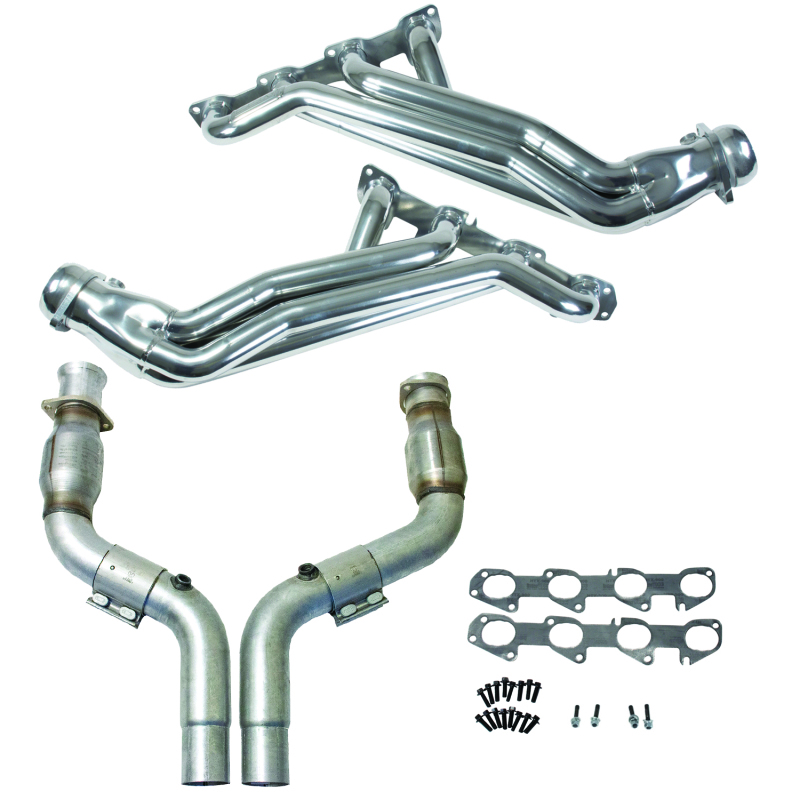 BBK 16484 - 05-24 Dodge 6.1L/6.2L/6.4L Hemi 1-7/8in Headers w/High Flow Catted Mid Pipe (Silver Ceramic)