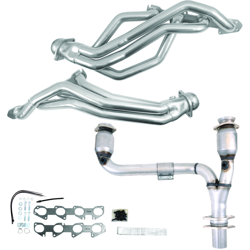 BBK 19503 - 09-24 Ram 1500 Hemi 5.7L 1-3/4 Long Tube Headers w/High Flow Catted Y-Pipe (Silver Ceramic)
