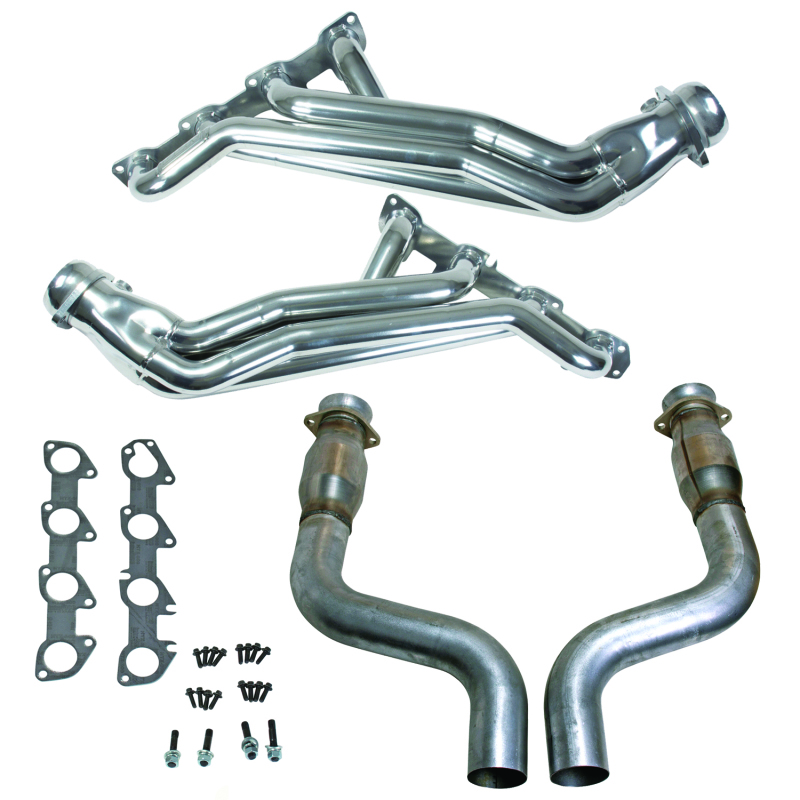 BBK 40464 - 09-24 Dodge Challenger/Charger 5.7L 1-3/4in Headers w/High Flow Catted Mid Pipe (Silver Ceramic)