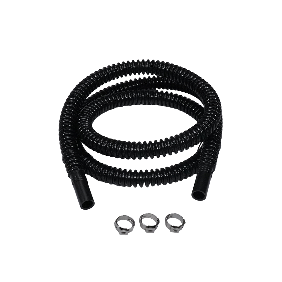 Deatschwerks 9-CT-40-516 - Convoluted Tubing 1000mm Length x 8mm ID Side 1 x 8mm ID Side 2 - Black