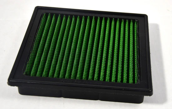 Green Filter 7403 - Air Filter Element - Panel - OE Replacement - Reusable Cotton - Green - Various Nissan Applications 2007-20 - Pair