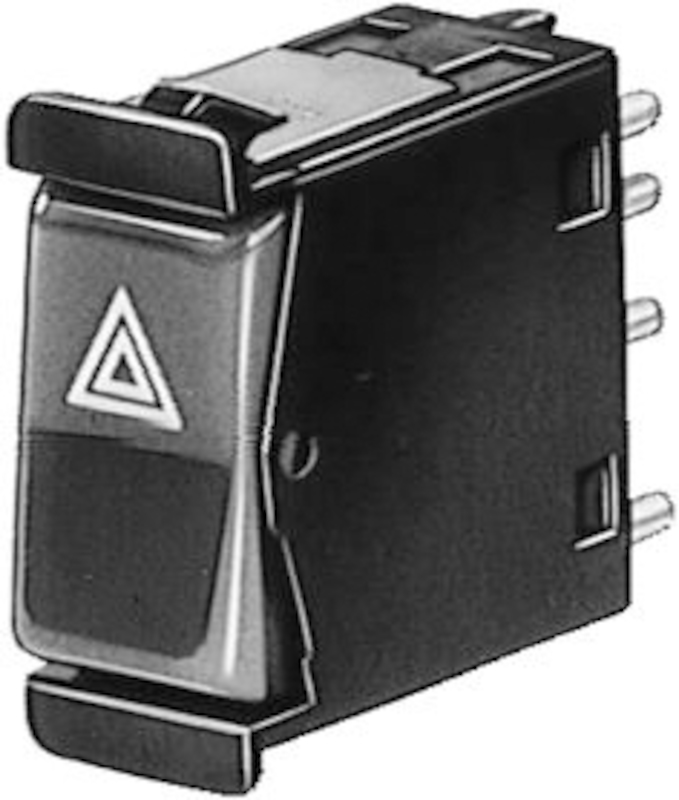 Hella 003631021 - Hazard Flasher Rocker Switch - Mercedes Benz