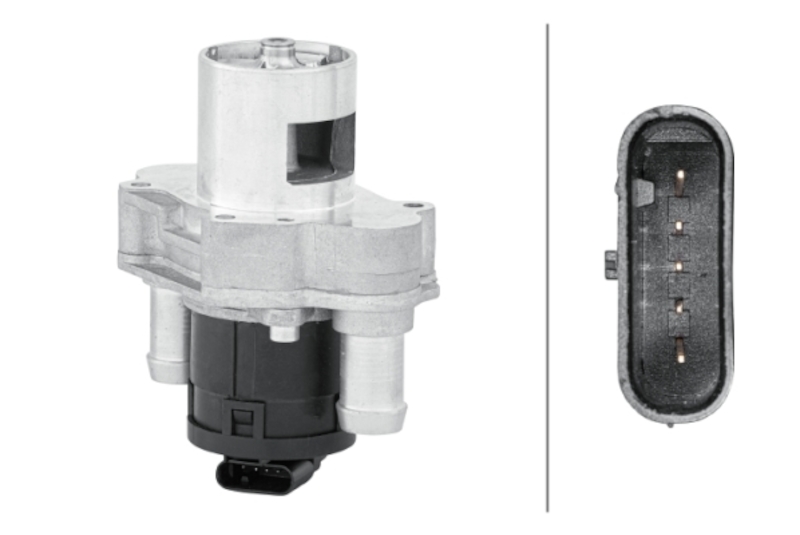 Hella 014864531 - EGR Valve - Electric - 5-pin connector - without gasket / seal/without EGR cooler - Control Unit/Software must be trained/updated Hella 014864531 - EGR Valve - Electric - 5-pin connector - without gasket / seal/without EGR cooler - Control Unit/Software must be trained/updated