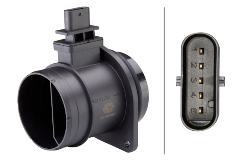 Hella 358095711 - Air Mass Sensor - Pipe-neck Hella 358095711 - Air Mass Sensor - Pipe-neck