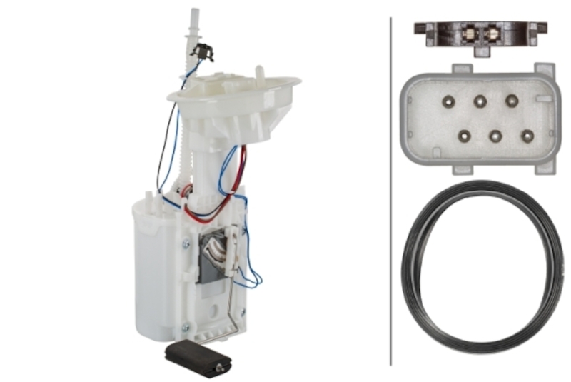 Hella 358146821 - Fuel Feed Unit - Electric - 6-pin connector - with seal/with fuel sender unit Hella 358146821 - Fuel Feed Unit - Electric - 6-pin connector - with seal/with fuel sender unit
