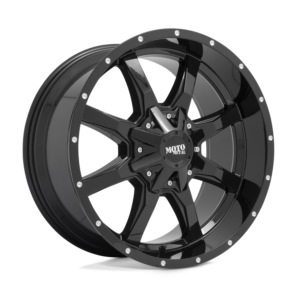 Moto Metal MO970210873A24N - Mo970 20X10 Gloss Black With Milled Lip