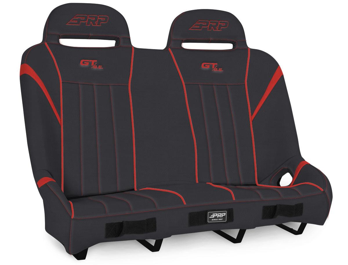 PRP Seats A60-PORXP-QR-204 - GT/S.E. Quick Release Rear Suspension Bench Seat for Polaris RZR PRO XP4 PRO R4 Turbo R4 Black and Red