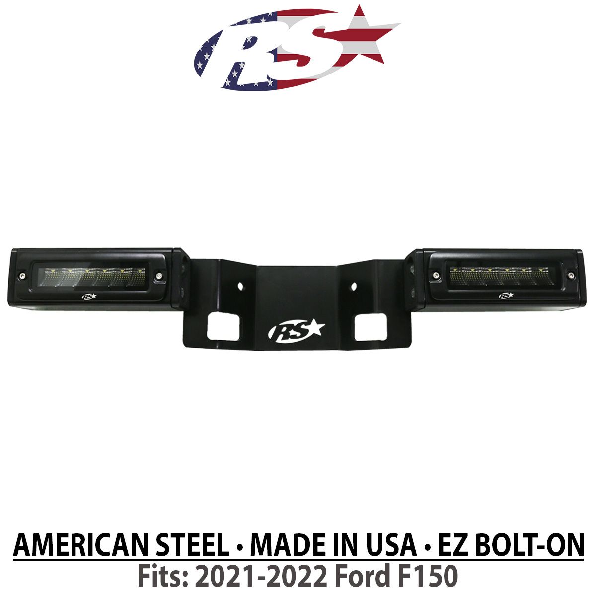 Race Sport F150HB21UP - 2021-2022 Ford F150 Hitch Bar Reverse 7in LED Flood Lighting Heavy Duty Bolt-On Blacked Out Kit with Heated Lens and Dual End Light Cap Race Sport F150HB21UP - 2021-2022 Ford F150 Hitch Bar Reverse 7in LED Flood Lighting Heavy Duty Bolt-On Blacked Out Kit with Heated Lens and Dual End Light Cap