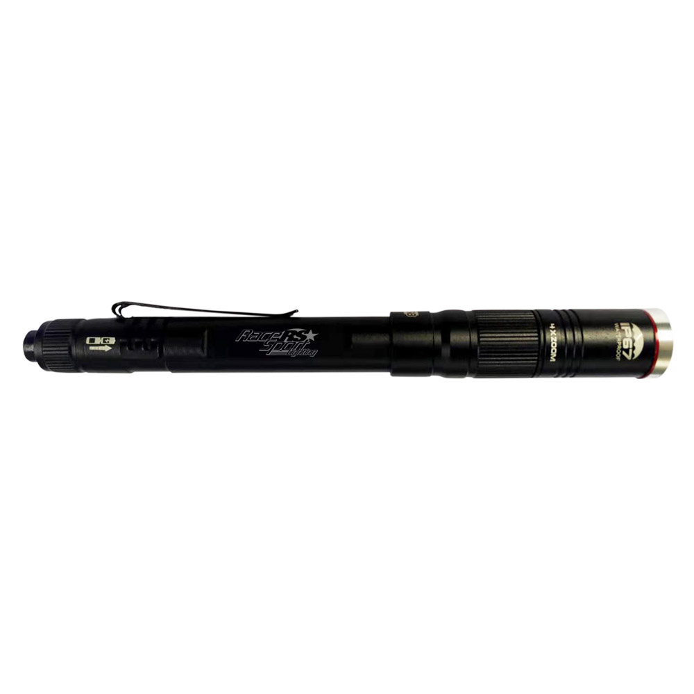 Race Sport 1007532 - 3-Mode Rechargeable LED 350 Lumen Pencil Flashlight with 4x Zoom Projector Lens Lighting Race Sport 1007532 - 3-Mode Rechargeable LED 350 Lumen Pencil Flashlight with 4x Zoom Projector Lens Lighting