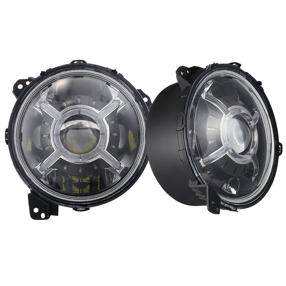 Race Sport RS9JLAAH - 9 Inch Jeep JL Adjustable Angle Beam 108-Watt headlight with X-HALO DRL Functions Lighting Race Sport RS9JLAAH - 9 Inch Jeep JL Adjustable Angle Beam 108-Watt headlight with X-HALO DRL Functions Lighting
