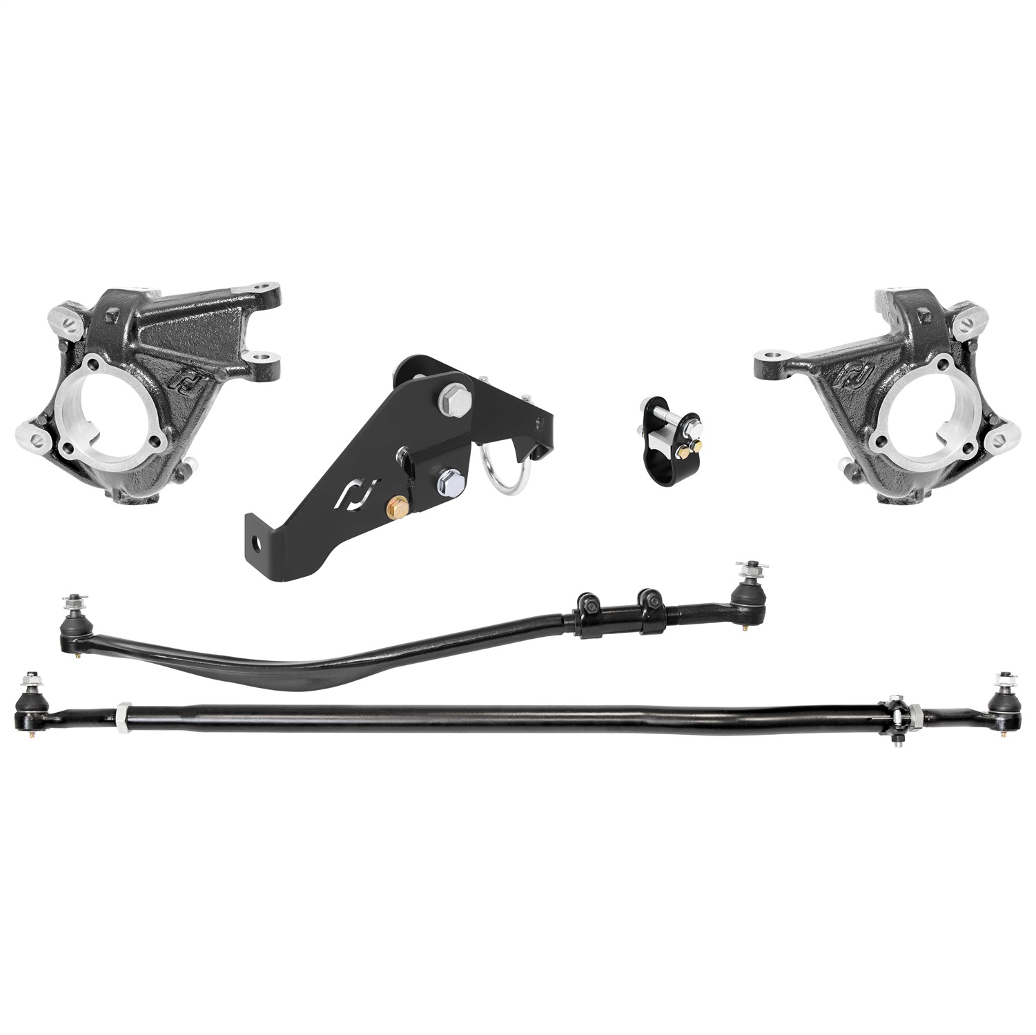 RockJock RJ-430001-101 - JK Wrangler Unlimited (4-Door) Currectlync High Steer Knuckle Kit (For Stabilizer Shock)