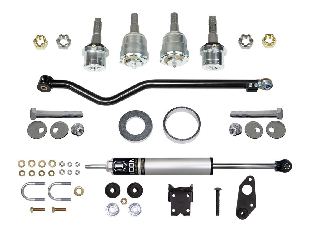 Icon K2204 - 2007-2018 Jeep Wrangler JK, Ultimate Front End Kit, Stage 4