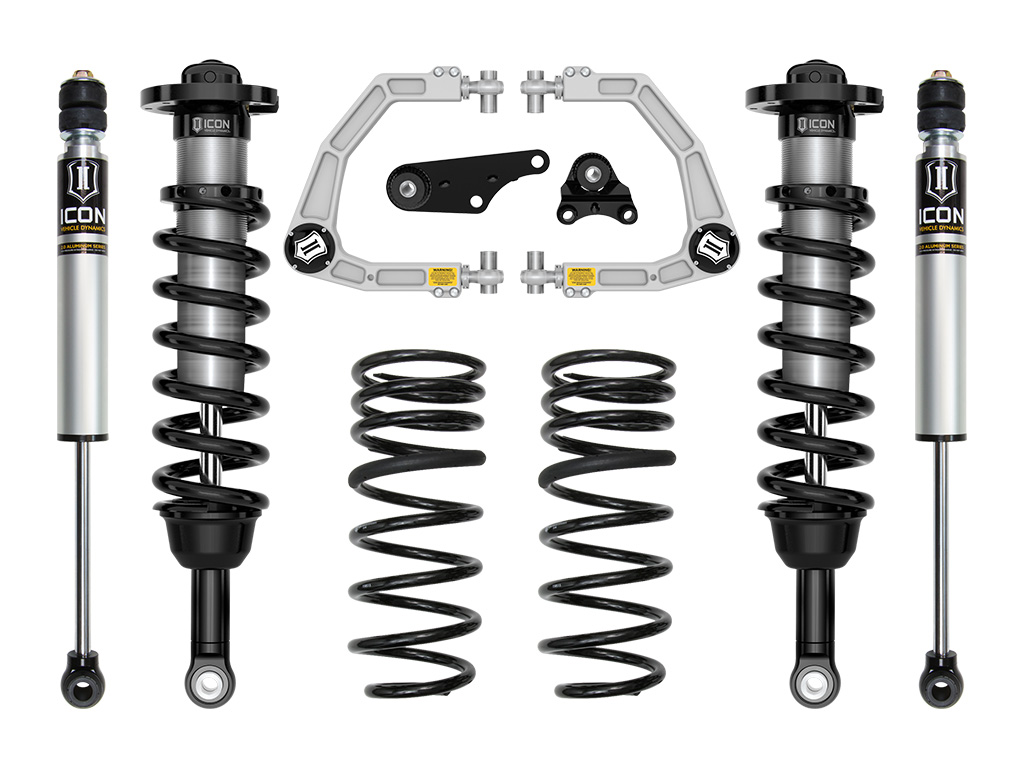 Icon K53292S - 2024+ ToyotaTacoma 1.25-3in Stage 2 Suspension System Billet w/Triple Rate Springs