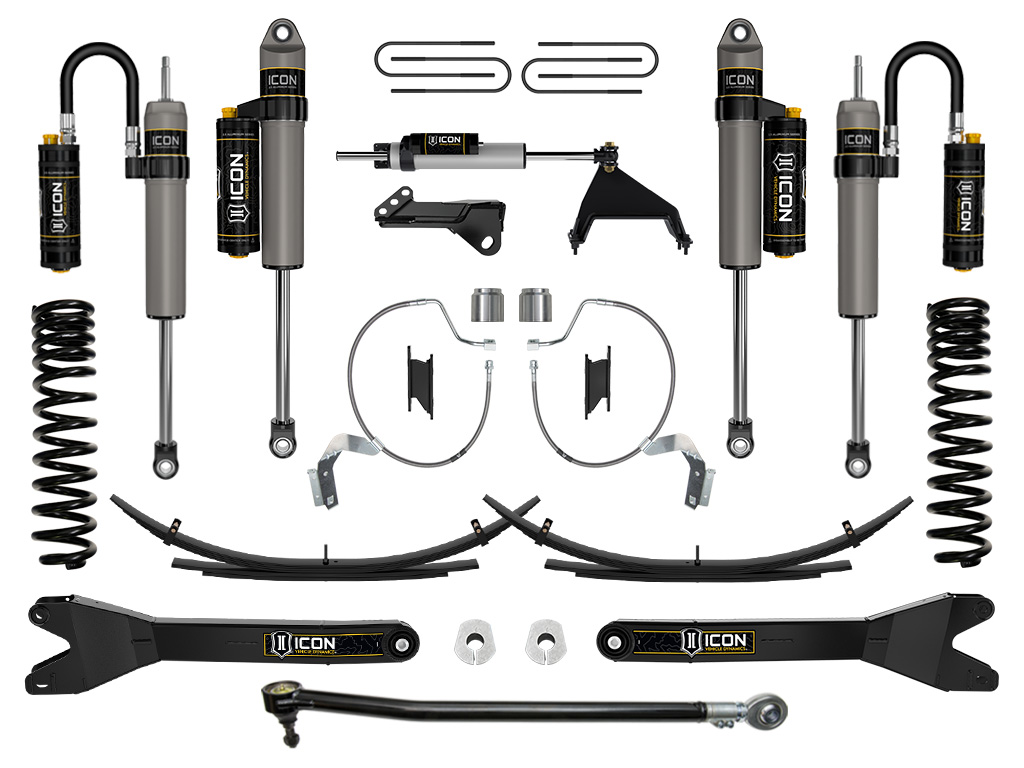 Icon K64545RL - 2023 Ford F-250/F-350 Super Duty 4WD Diesel, 4.5" Lift, Stage 5 Suspension System w/ Radius Arms & Expansion Packs
