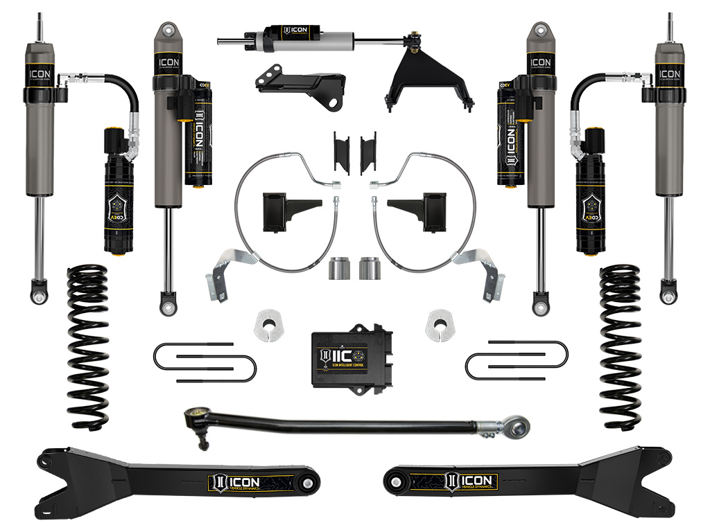 Icon K64548R - 2023 Ford F-250/F-350 Super Duty 4WD Diesel, 4.5" Lift, Stage 8 Suspension System w/ Radius Arms