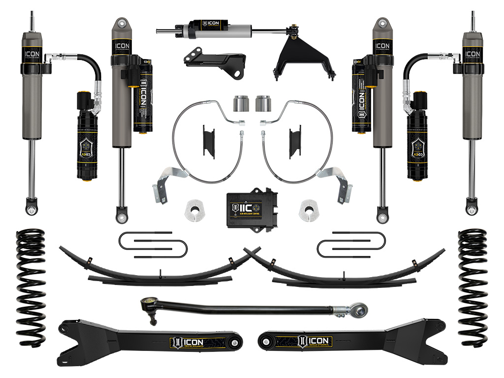 Icon K64548RL - 2023 Ford F-250/F-350 Super Duty 4WD Diesel, 4.5" Lift, Stage 8 Suspension System w/ Radius Arms & Expansion Packs