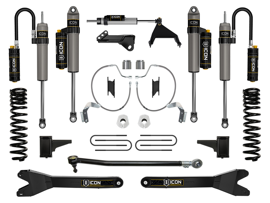 Icon K64535R - 2023 Ford F-250/F-350 Super Duty 4WD Gas, 4.5" Lift, Stage 5 Suspension System w/ Radius Arms