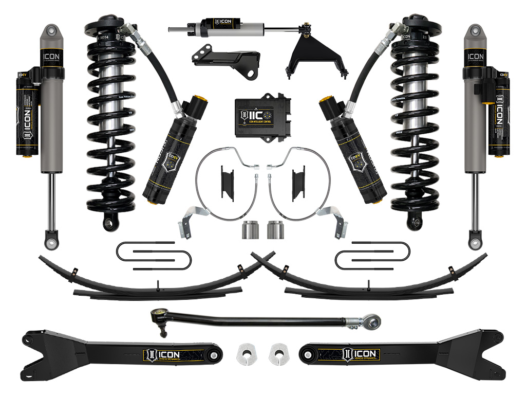 Icon K63178RL - 2023 Ford F-250/F-350 Super Duty 4WD, 4-5.5" Lift, Stage 8 Coilover Conversion System w/ Radius Arms & Expansion Packs