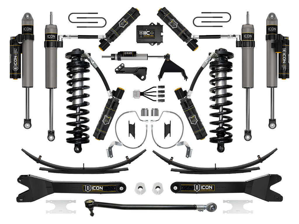 Icon K63179RL - 2023 Ford F-250/F-350 Super Duty 4WD, 4-5.5" Lift, Stage 9 Coilover Conversion System w/ Radius Arms & Expansion Packs