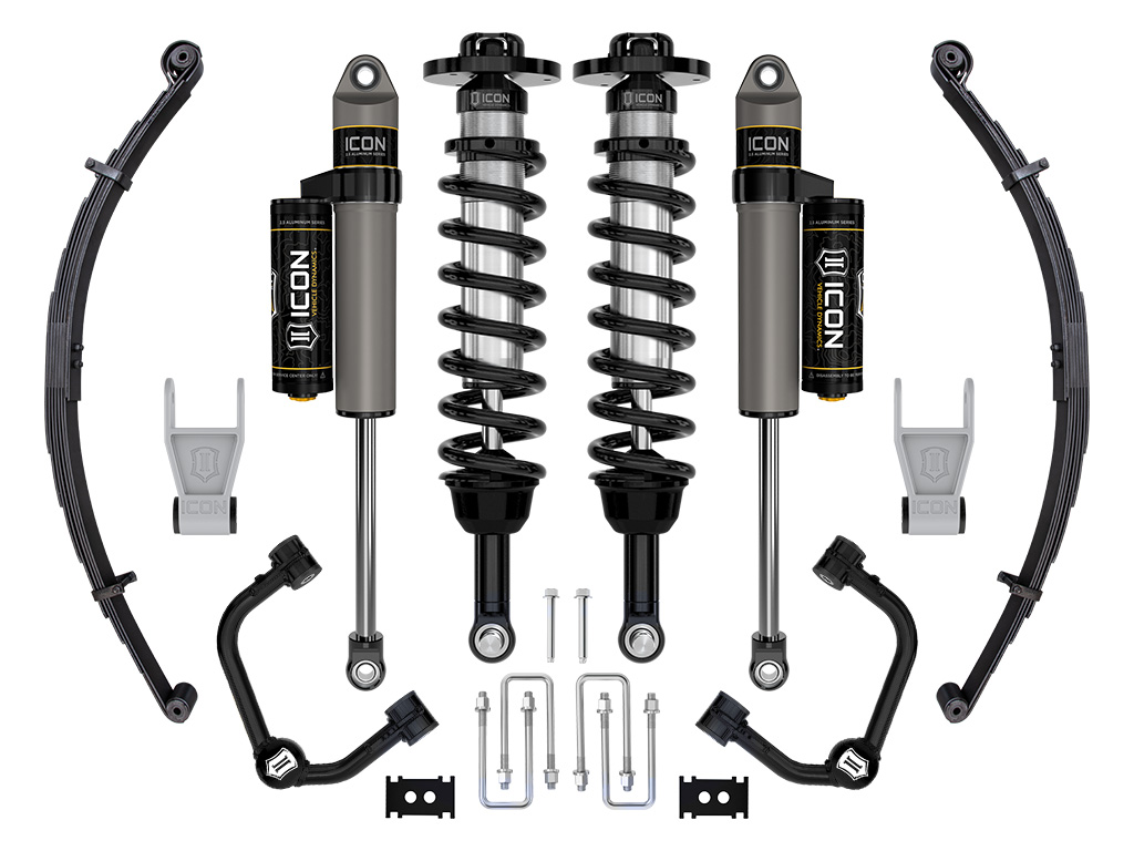 Icon K93162TL - 2021-2024 Ford F-150 Tremor, 2.5-3" Lift, Stage 2 Suspension System, Tubular, w/ Leaf Packs Icon K93162TL - 2021-2024 Ford F-150 Tremor, 2.5-3" Lift, Stage 2 Suspension System, Tubular, w/ Leaf Packs