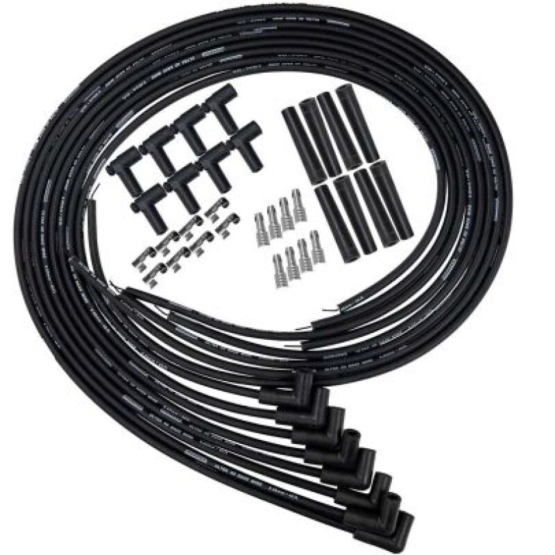 Moroso 73852 - Universal 90 Degree Plug Ends Black Ultra 40 Wire Set & Coil Pack Kit