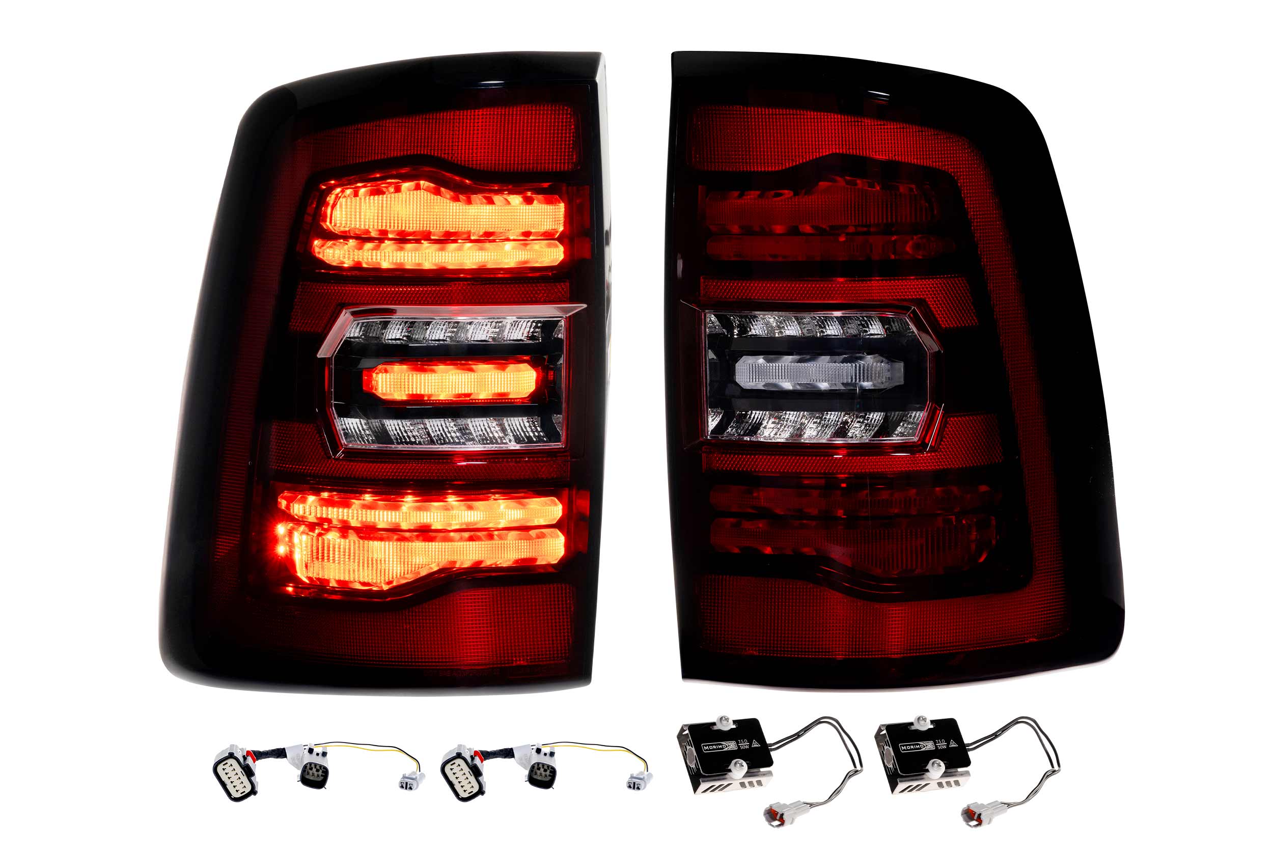 Morimoto LF752 - XB LED Tail Lights: Ram HD (19+ / Red Lens / Set)