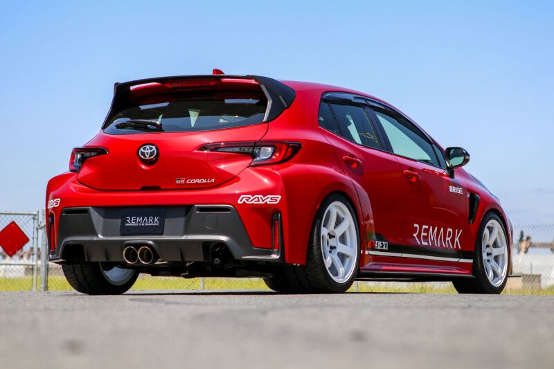 Remark RK-C2076T-05TC - 24+ Toyota GR Corolla Dual Center Exit w/ Resonator Burnt Stainless Steel Catback Exhaust Remark RK-C2076T-05TC - 24+ Toyota GR Corolla Dual Center Exit w/ Resonator Burnt Stainless Steel Catback Exhaust