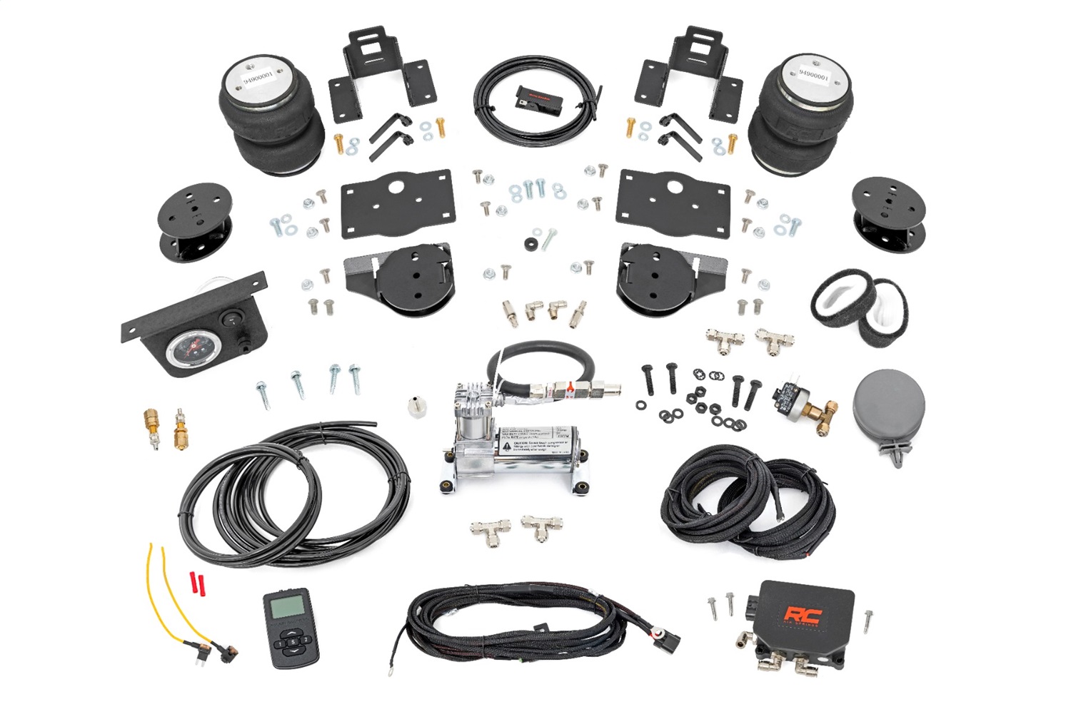 Rough Country 100354WC - Air Spring Kit w/compressor - Wireless Controller - 4 Inch Lift Kit - Ram 1500 (19-25)