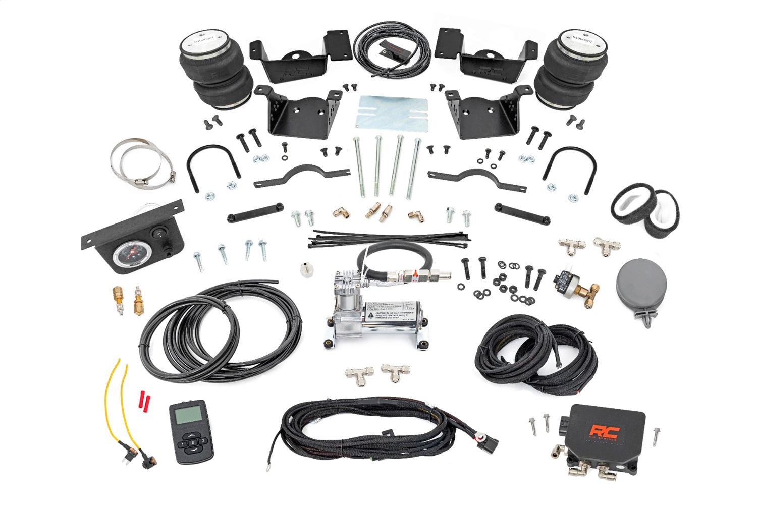 Rough Country 10034WC - Air Spring Kit w/compressor - Wireless Controller - Chevy/GMC 2500HD/3500HD (20-24)