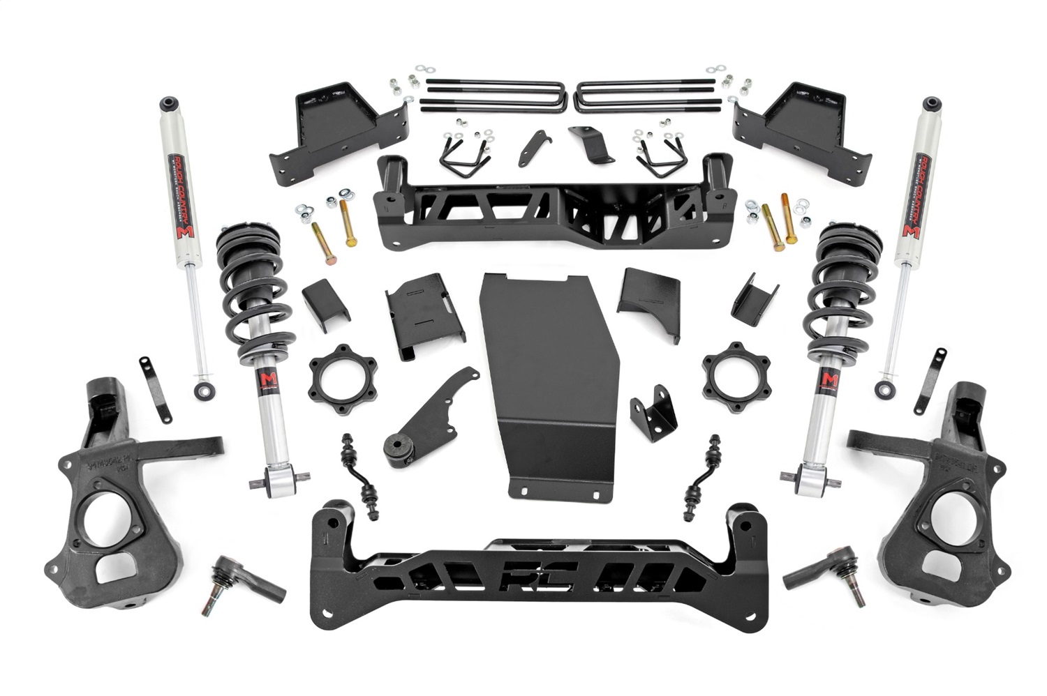 Rough Country 17440 - 7 Inch Lift Kit - Alum/Stamp Steel - M1/M1 - Chevy/GMC 1500 (14-18 & Classic)