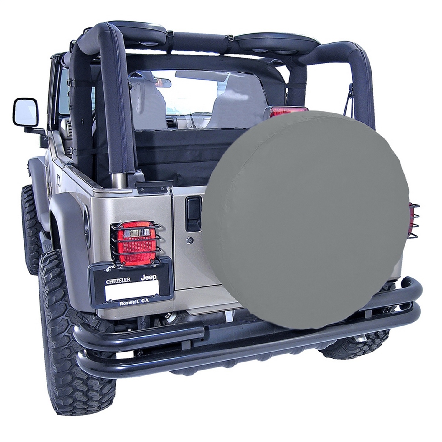Rugged Ridge 12801.09 - This gray tire cover from  fits 27-29 inch spare tires