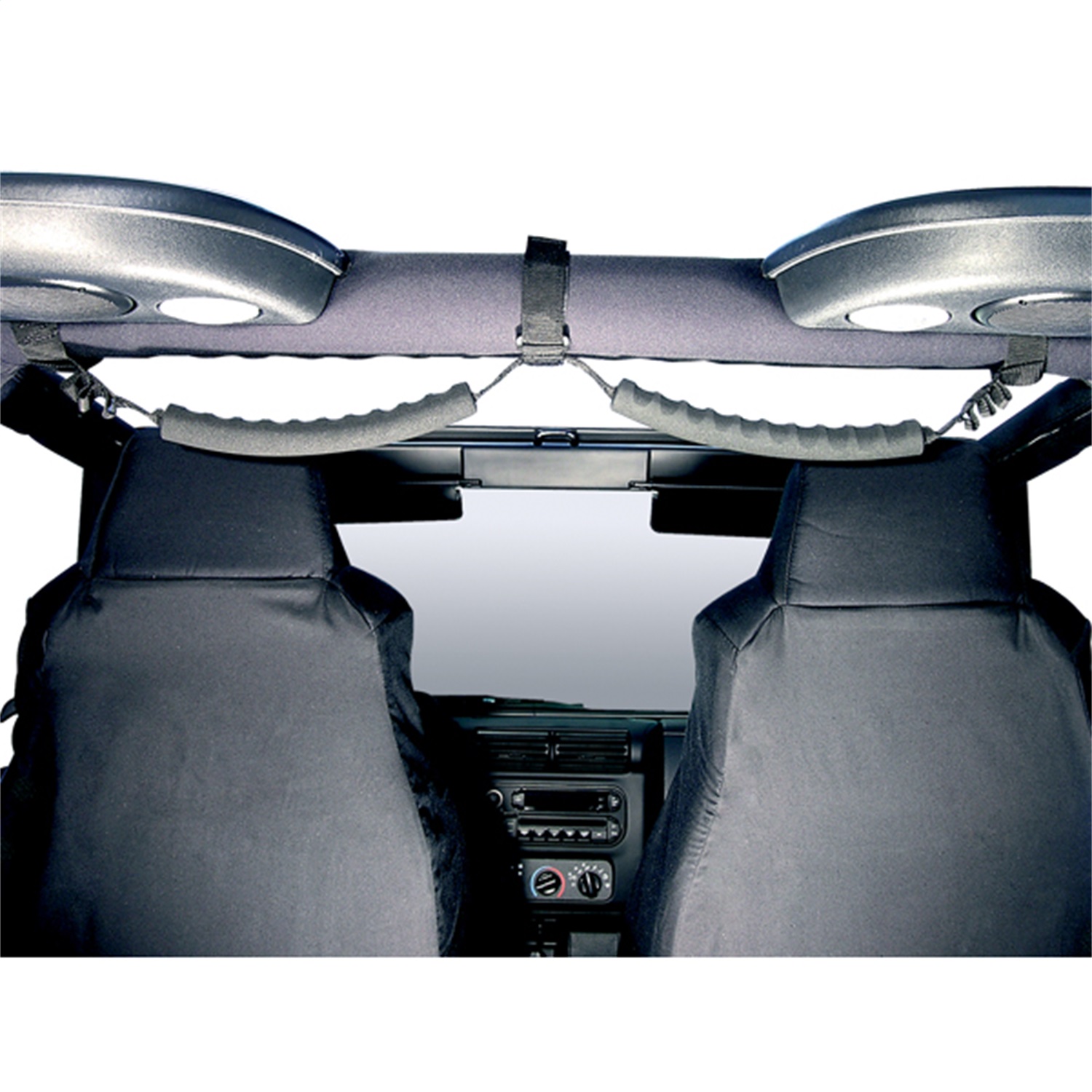 Rugged Ridge 13305.05 - Grab Strap, Rear, Dual, Black; 87-06 Jeep Wrangler YJ/TJ Rugged Ridge 13305.05 - Grab Strap, Rear, Dual, Black; 87-06 Jeep Wrangler YJ/TJ