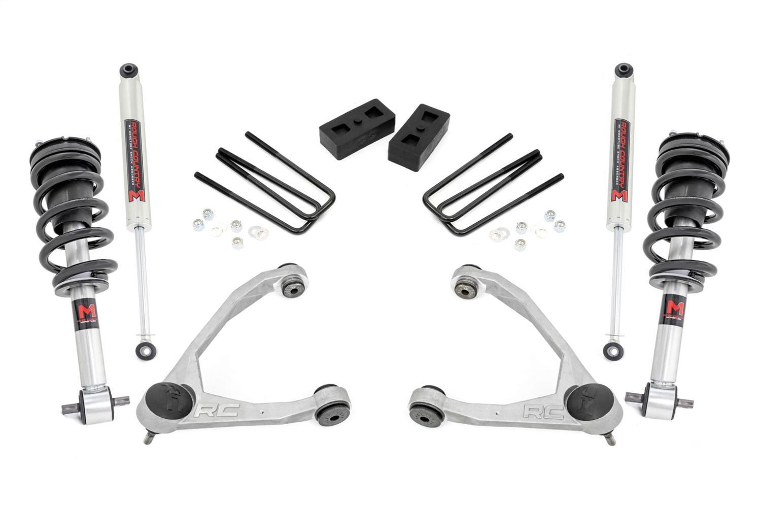 Rough Country 24640 - 3.5 Inch Lift Kit - Cast Steel - M1 Strut - Chevy/GMC 1500 (07-13)