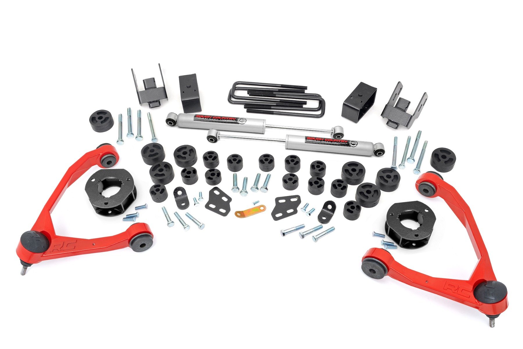 Rough Country 254.20RED - 4.75 Inch Lift Kit - Combo - Chevy/GMC 1500 2WD (07-13)