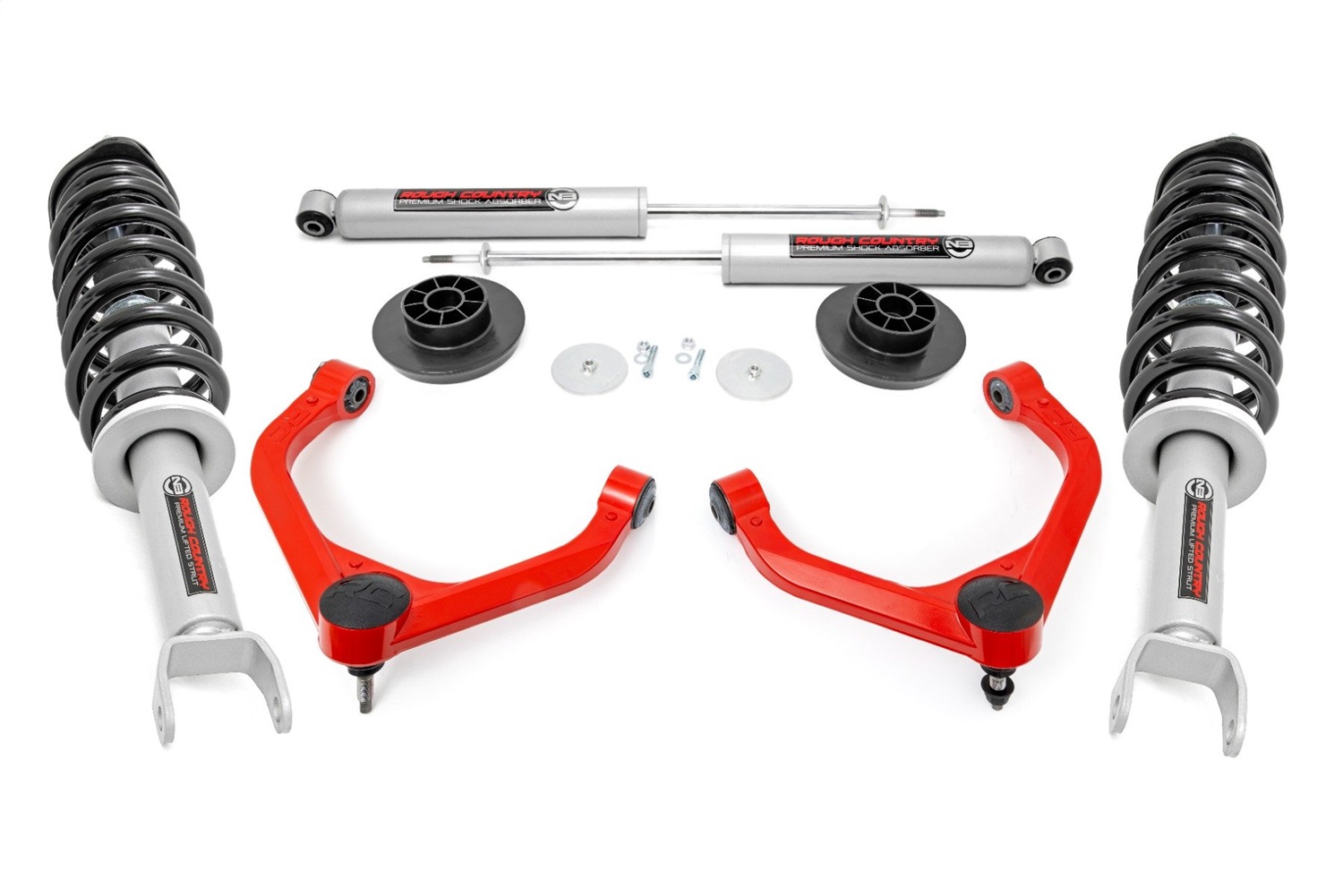 Rough Country 31431RED - 3.5 Inch Lift Kit - N3 Struts - Ram 1500 2WD/4WD (2019-2025)