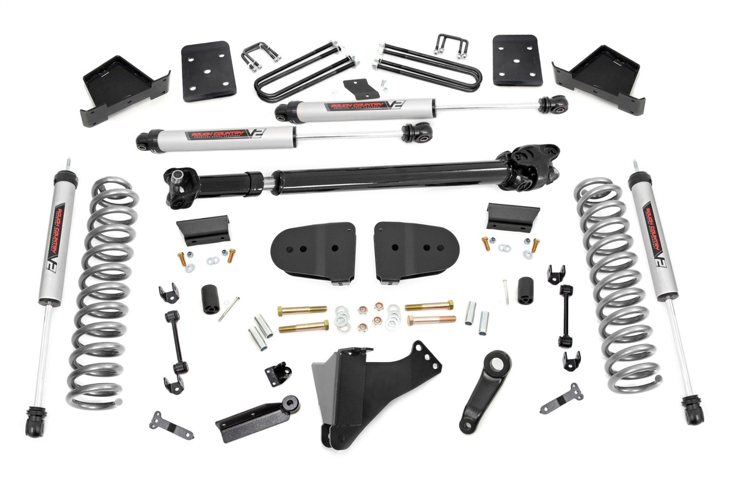 Rough Country 43771 - 6 Inch Lift Kit - Diesel - No OVLD - FR D/S - V2 - Ford F-250/F-350 Super Duty (2023)