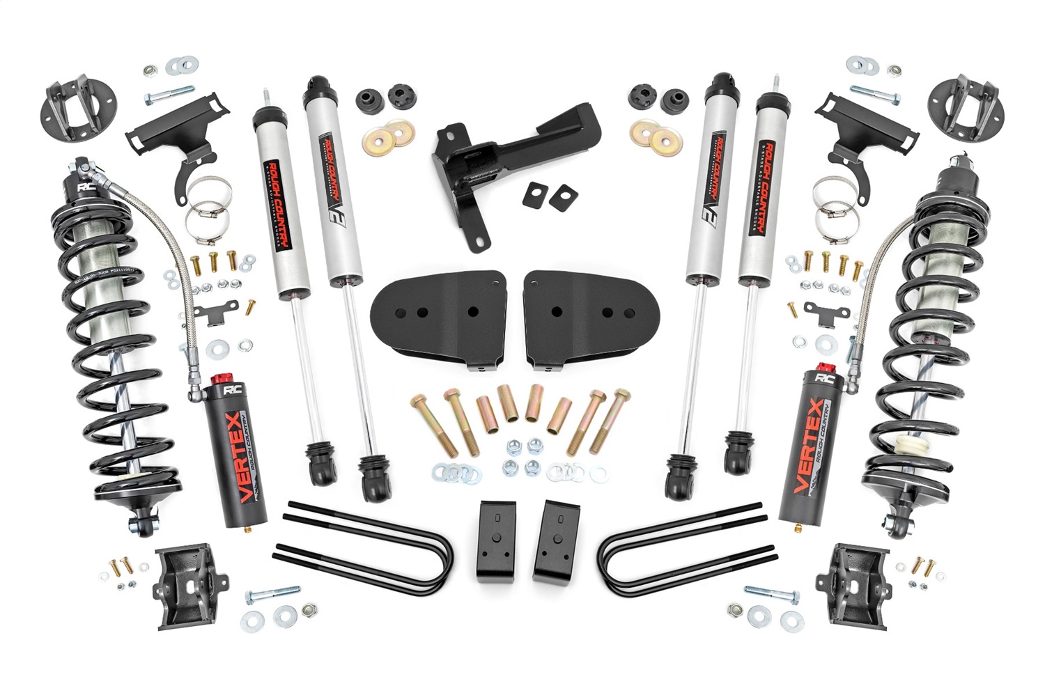Rough Country 43658 - 3 Inch Coilover Conversion Lift Kit - Gas - Ford F-250 Super Duty 4WD (23-24)