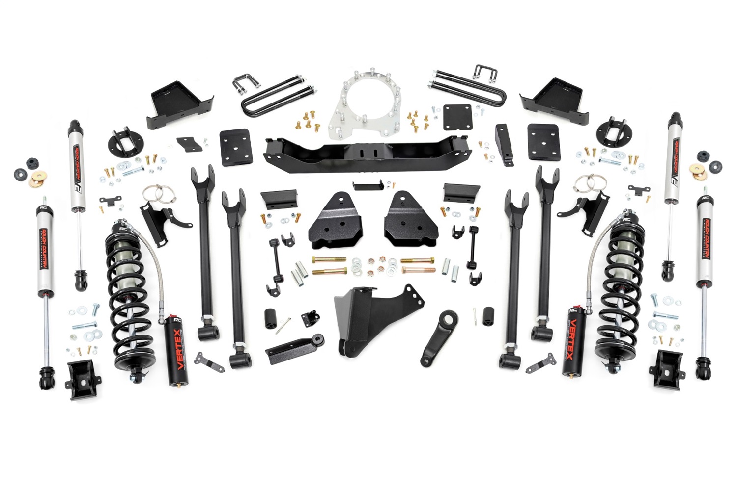 Rough Country 50856 - 6 Inch Lift Kit - Diesel - 4 Link - OVLD - Ford F-250/F-350 Super Duty (17-22)